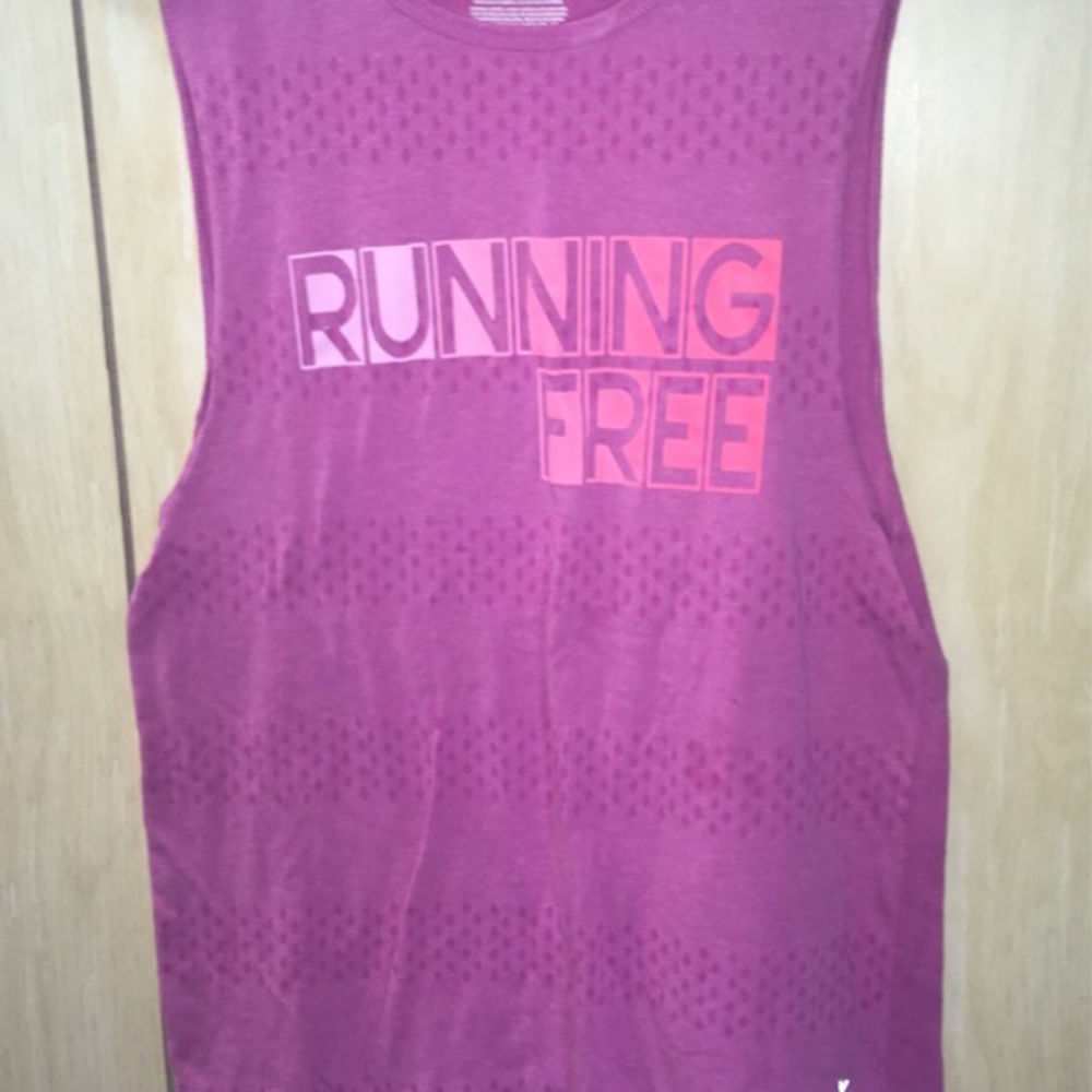 “Running Free” purple tank
